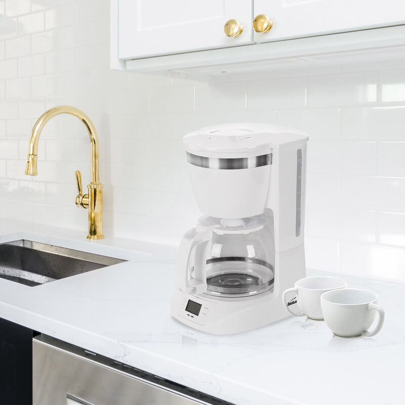 Brentwood 10 Cup Digital Coffee Maker in White