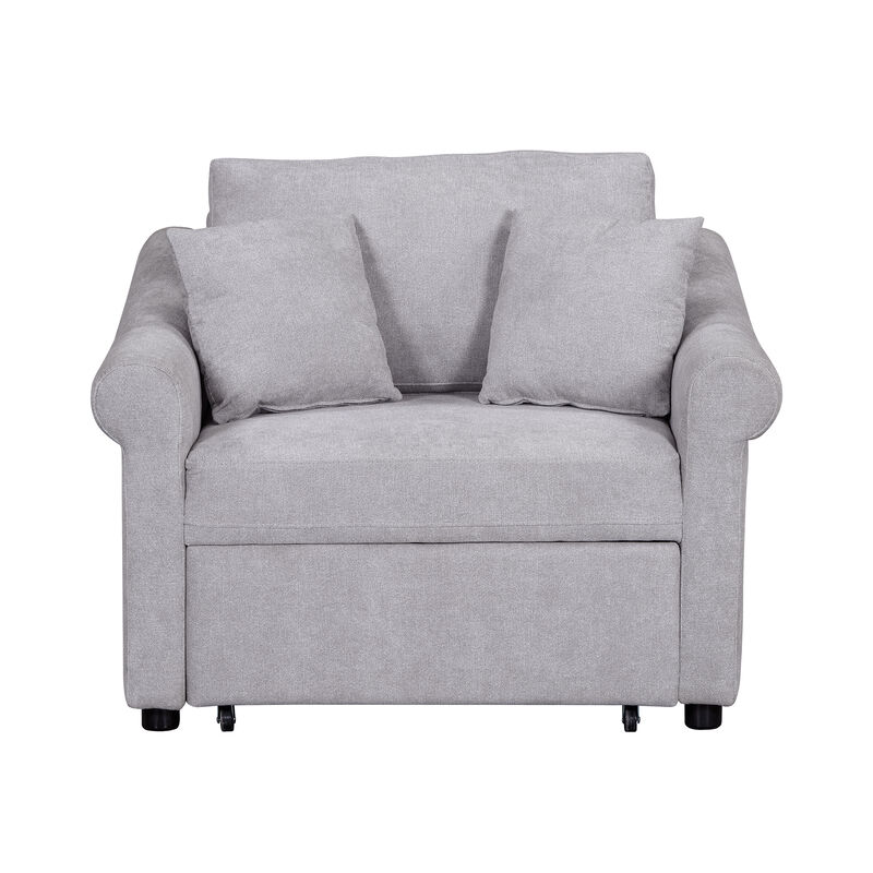 Merax Chenille Convertible Sleeper Sofa Chair