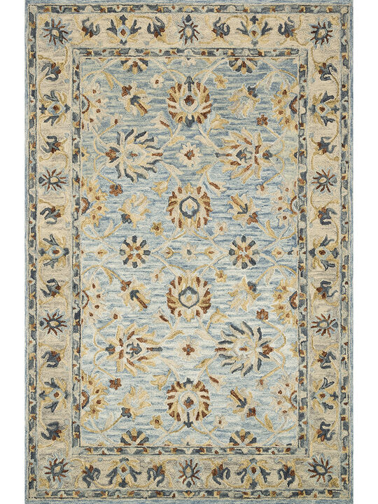 Victoria VK18 Light Blue/Natural 3'6" x 5'6" Rug