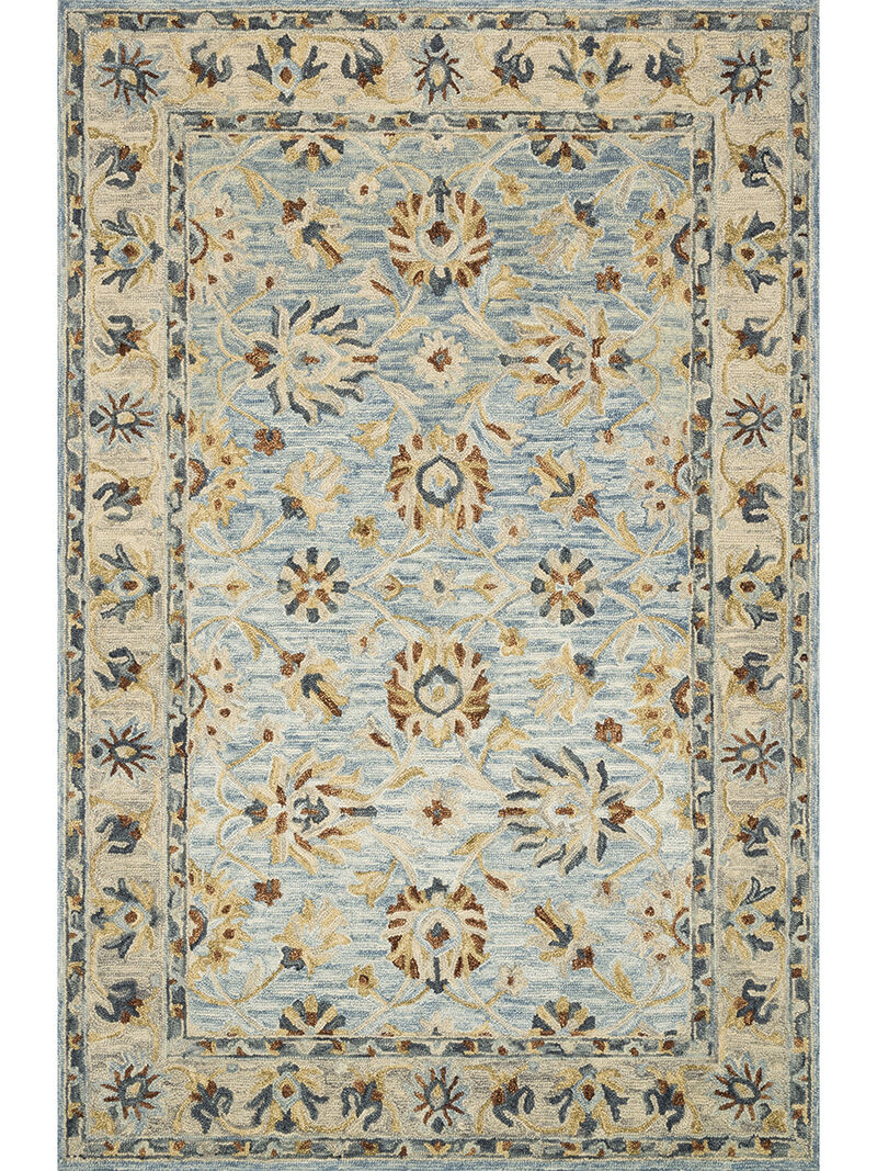 Victoria VK18 Light Blue/Natural 3'6" x 5'6" Rug