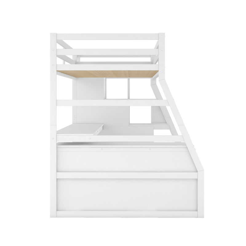 Twin Size Loft Bed With With 7 Drawers 2 Shelves And Desk