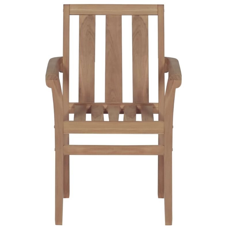 vidaXL Garden Chairs 2 pcs with Anthracite Cushions Solid Teak Wood