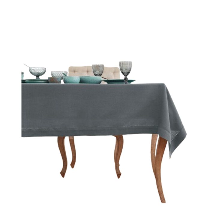 Solino Home 100% Pure Linen Tablecloth | Classic Hemstitch for Valentines