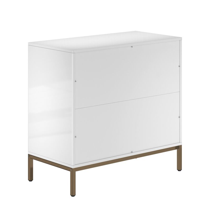 32.28 in. H Freestanding Storage Cabinet Black 3 Drawer Accent Cabinet