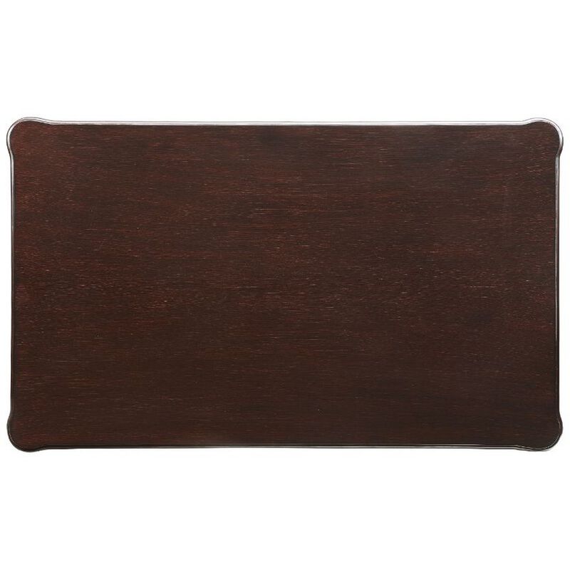 Coffee Table with Traditional Style and Turned Legs, Espresso Brown-Benzara