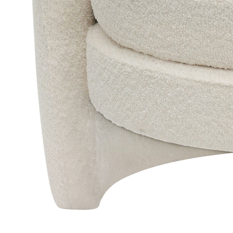 Merax Modern Curved Back Boucle Upholstered Accent Chair