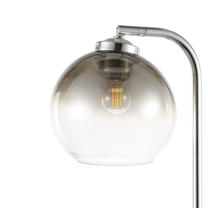 Ada Industrial Contemporary Iron/Glass LED Task Lamp with USB Charging Port