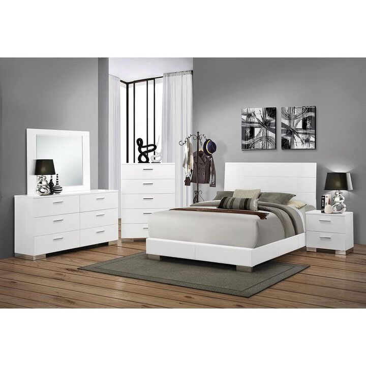 Coaster Co. of America Felicity Rectangle Dresser Mirror Glossy White