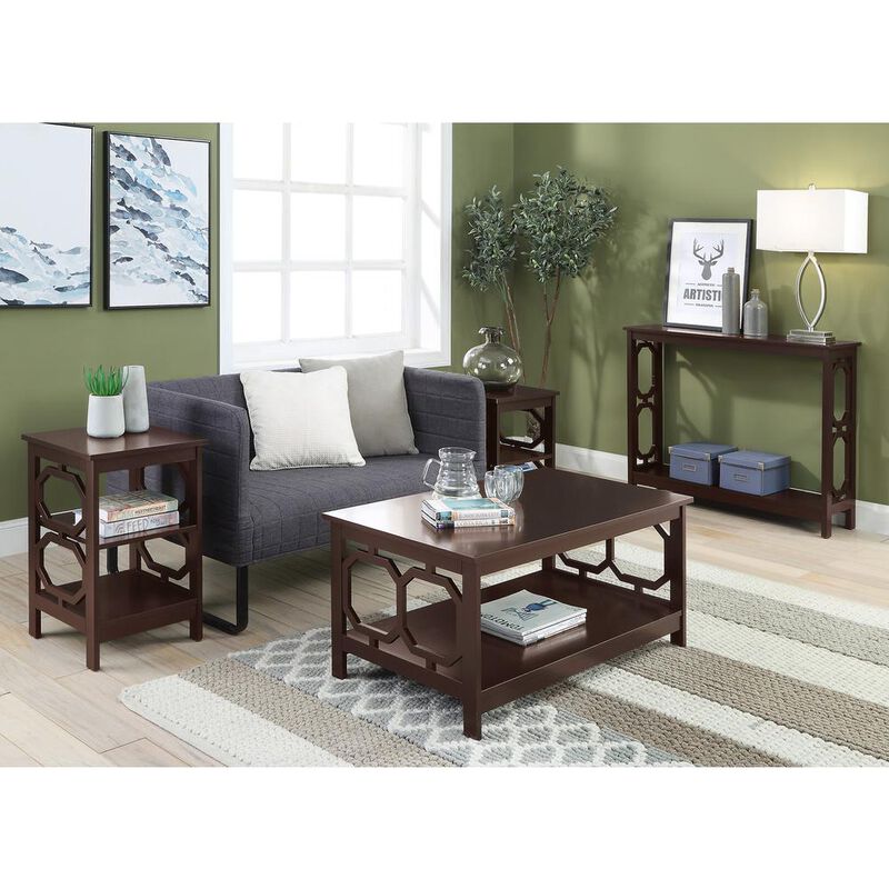 Convience Concept, Inc. Omega Coffee Table with Shelf Espresso