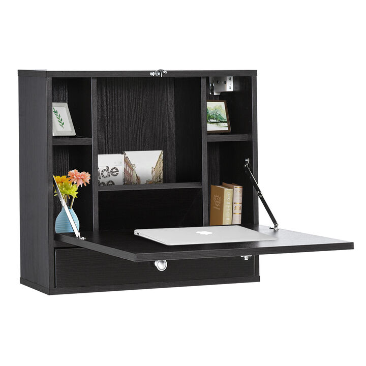 HOMCOM 3 Drawer Storage Cabinet, Mobile Desk Cabinet Under Desk with Wheels, Printer Stand for Home Office, Brown