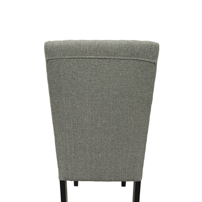 Modern Grey Fabric Dining Chairs (Set of 2)