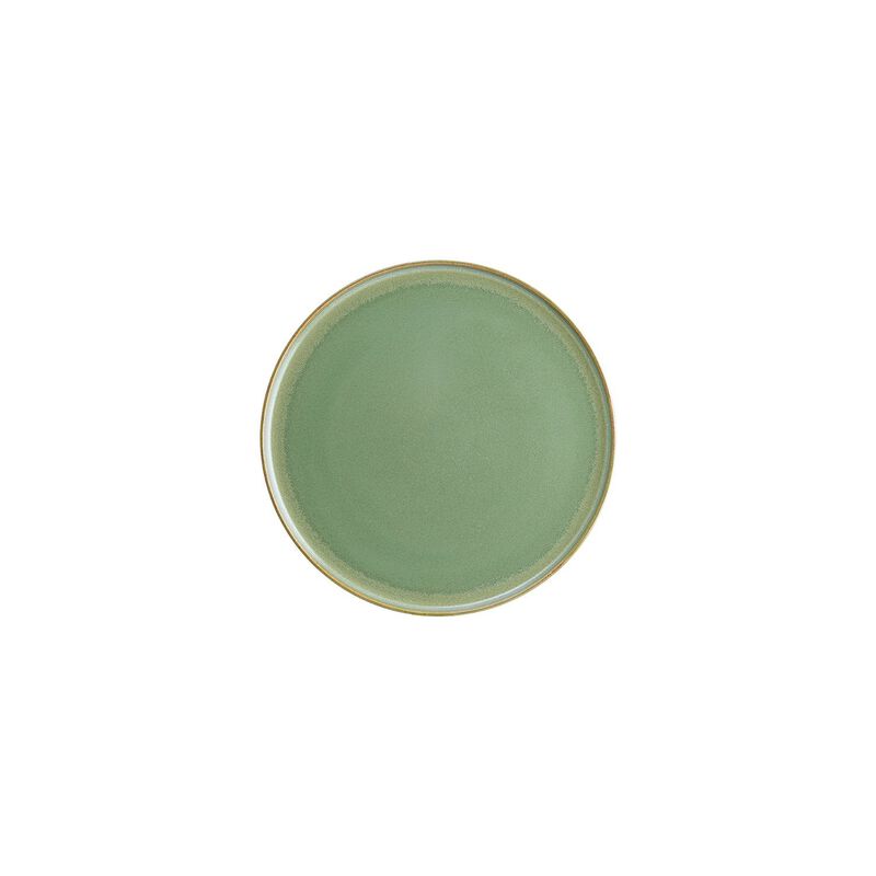 Sage dia.8.75" Round Green Porcelain Plate (Set of 4)