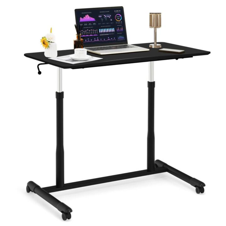Hivvago Height Adjustable Computer Desk Sit to Stand Rolling Notebook Table