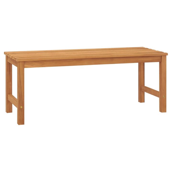 vidaXL Patio Bench 44.9" Solid Teak Wood