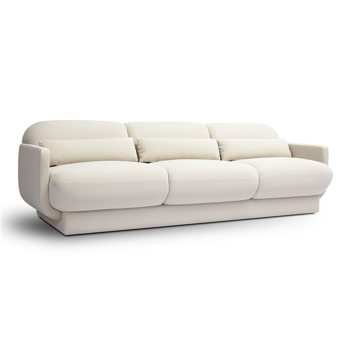 Azalea Rust Orange Velvet Sofa