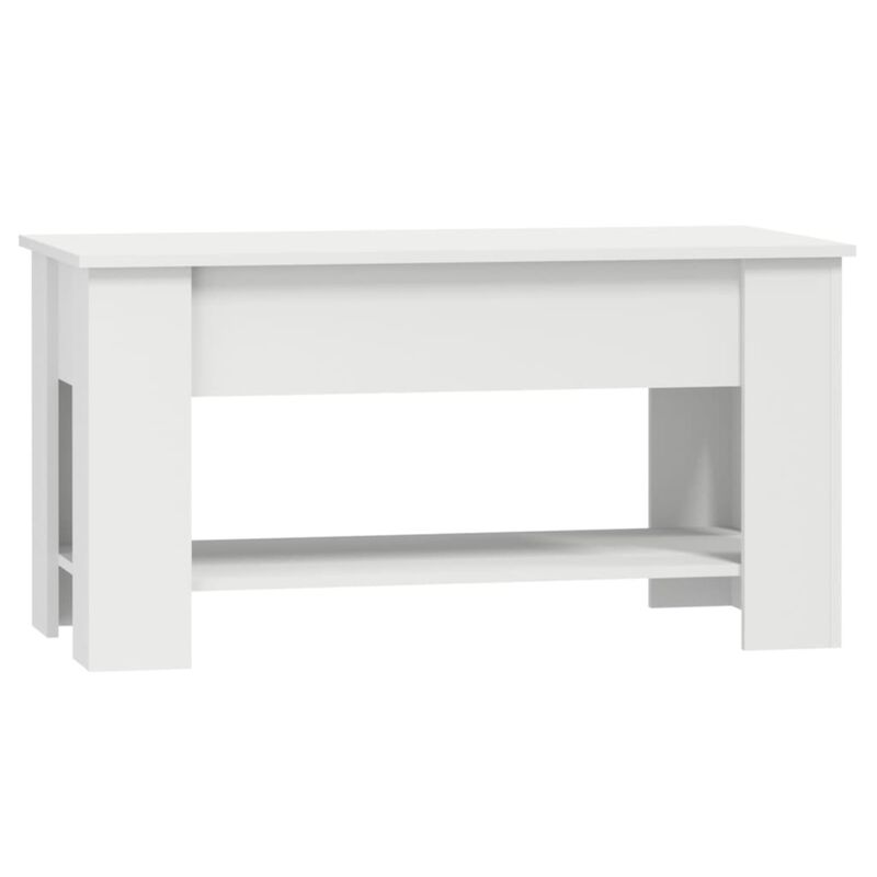 vidaXL Coffee Table White 39.8"x19.3"x20.5" Engineered Wood