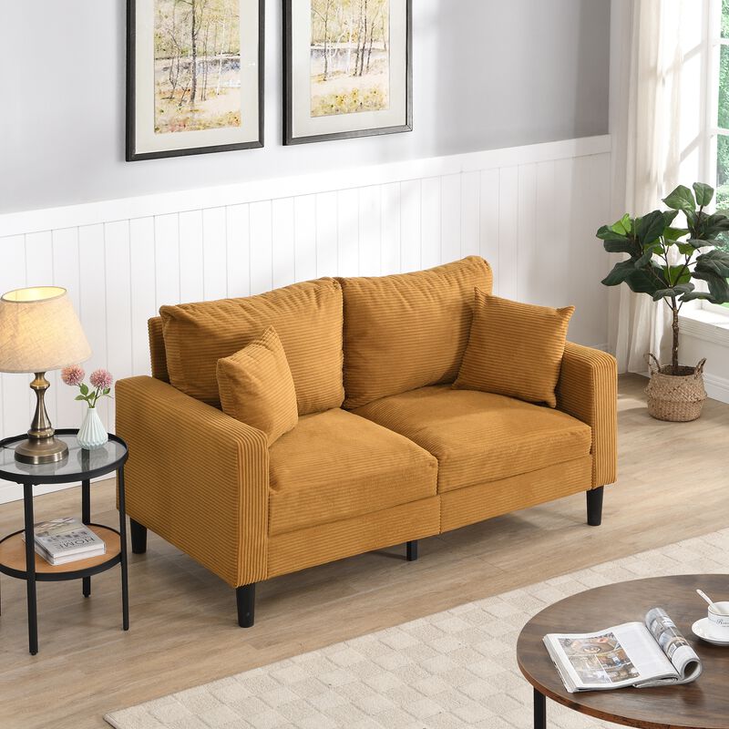 Merax Wooden Frame 2 Seats Loveseat Sofa