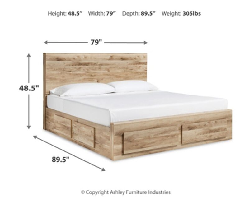 Hyanna King Panel Storage Bed with Storage Drawer