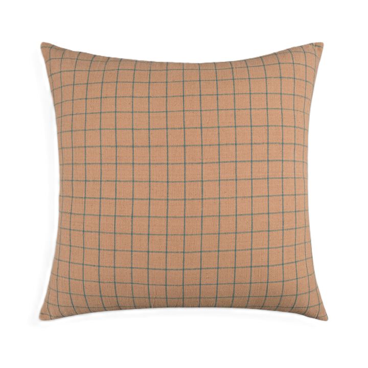 Earthy Finesse handwoven Brown cotton bold stripes pillow