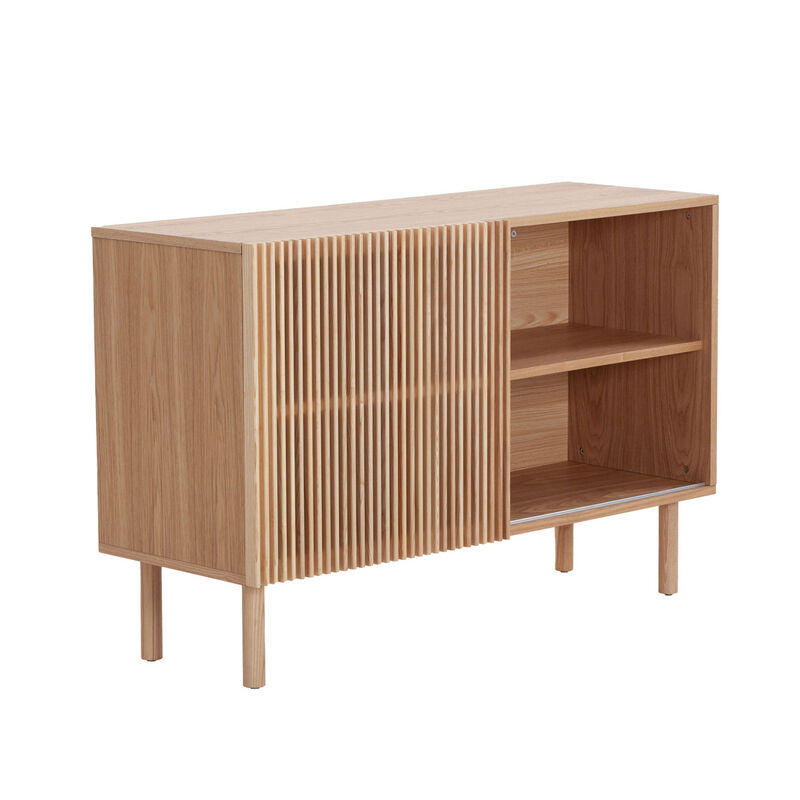 Modern Sideboard With 4 Cabinet, Storage Cabinet, TV Stand, Anti-Topple Design