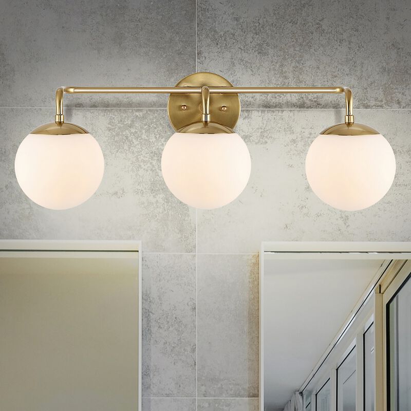 Louis Parisian Globe Metalfrosted Glass Modern Contemporary LED Vanity