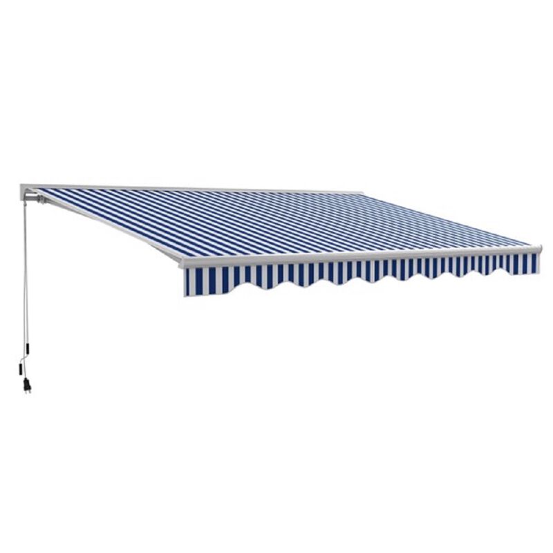 Motorized Patio Awning, Waterproof & UV-Resistant Retractable Canopy for Outdoor Shade