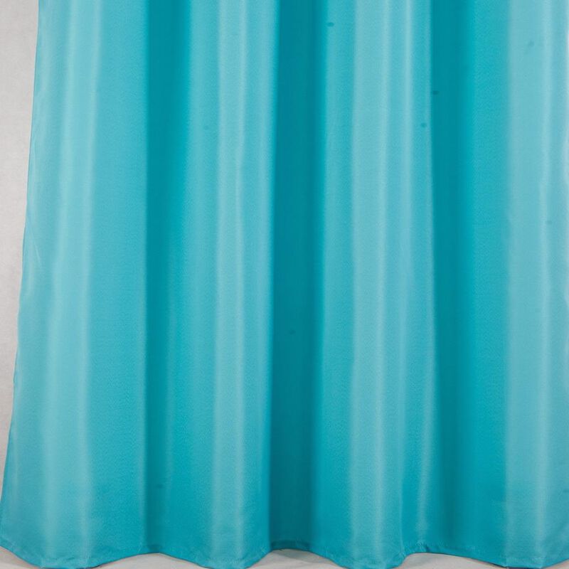 Olivia Gray Gilbert Solid Single Grommet Curtain Panel Pair - 54x84", Turquoise