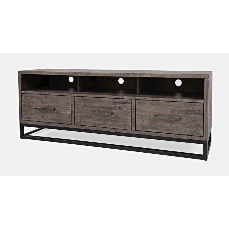 Jofran East Hampton Distressed Solid Wood Media Unit