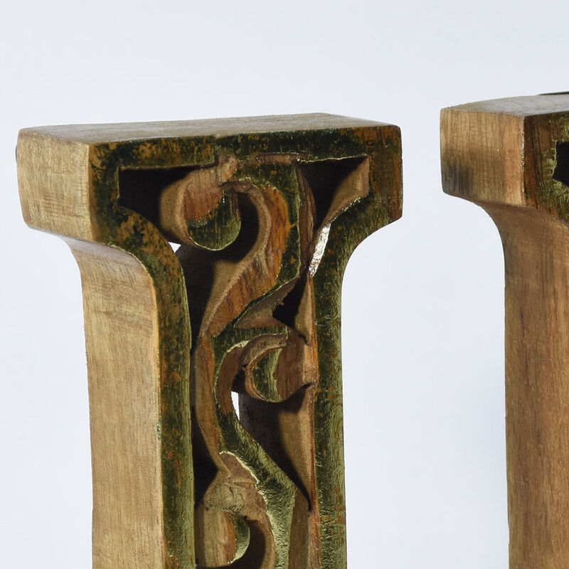 Vintage Natural Gold Handmade Eco-Friendly "U" Alphabet Letter Block For Wall Mount & Table Top Décor