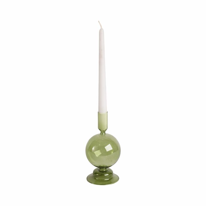 7" Glass Bubble Candle Hldr