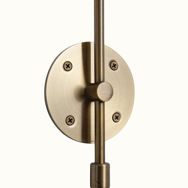 NOVA OF CALIFORNIA Luna Bella Wall Sconce - Weathered Brass, Matte Black