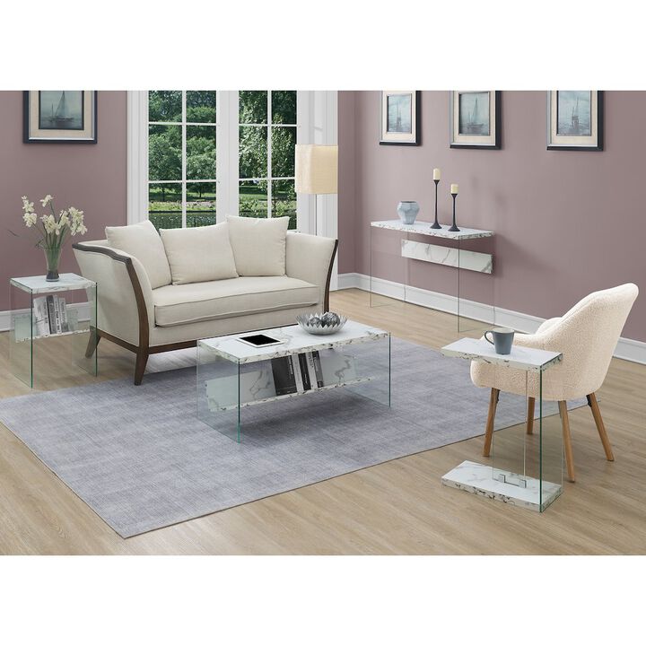 Convience Concept, Inc. SoHo Glass Coffee Table with Shelf