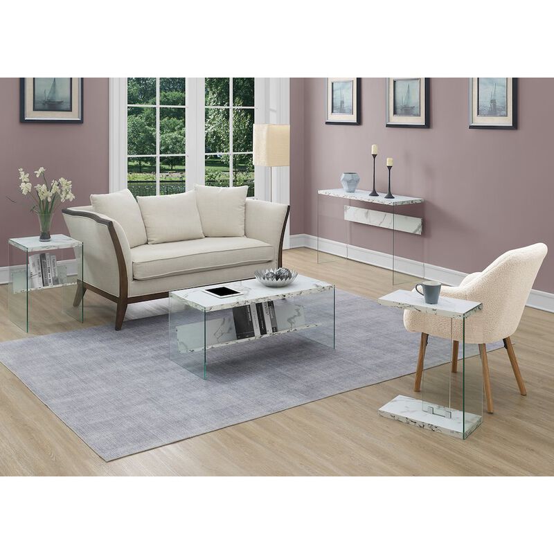 Convience Concept, Inc. SoHo Glass Coffee Table with Shelf