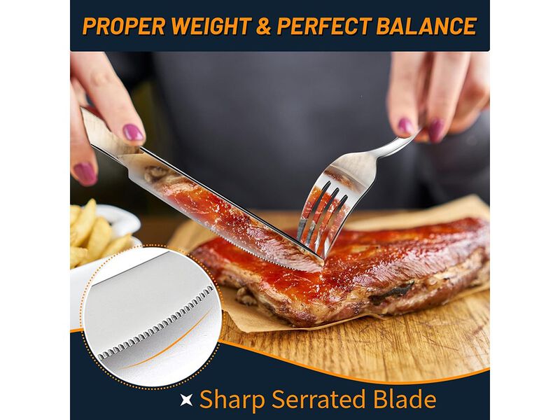 Nice Kitchen Silverware Set, 40 Piece Stainless Steel Cutlery Sets for 8