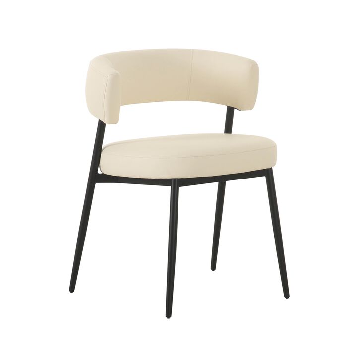 Maxine Cream Vegan Leather Dining Chair Maxine Cream Vegan Leather Dining Chair