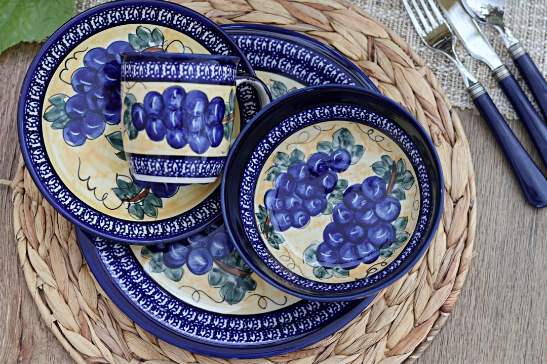 Blue Rose Polish Pottery Valentina Cereal/Soup Bowl