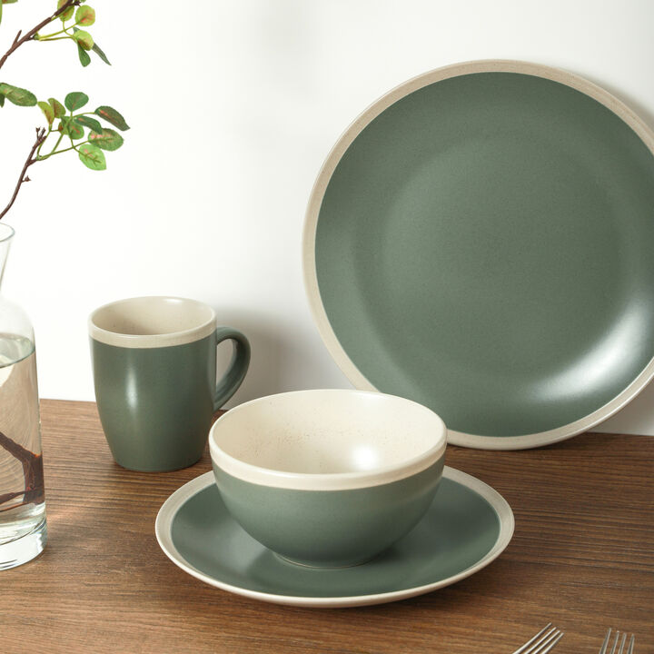 Stone Lain Serenity Stoneware 16 Piece Dinnerware Set