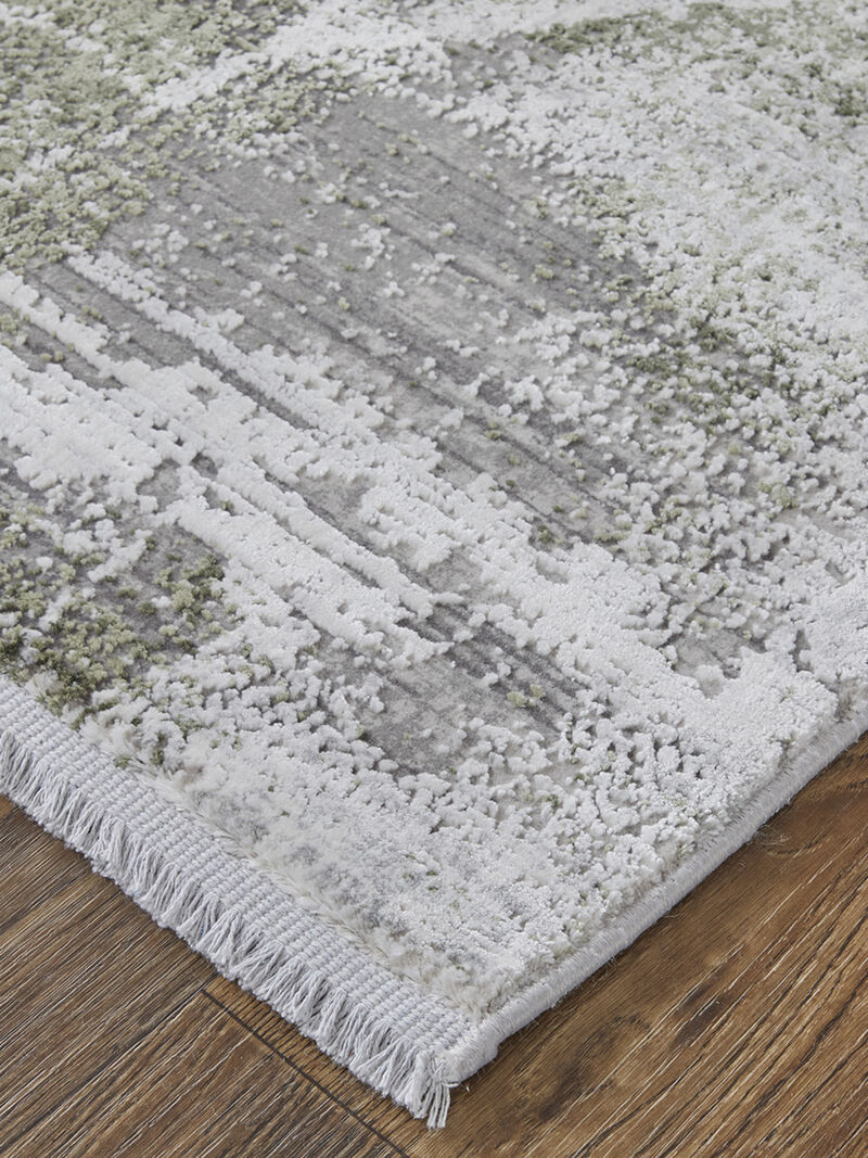 Cadiz 39N5F 3'1" x 5' Gray/Green/Silver Rug