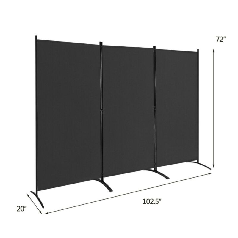 Hivvago 3-Panel Room Divider Folding Privacy Partition Screen for Office Room