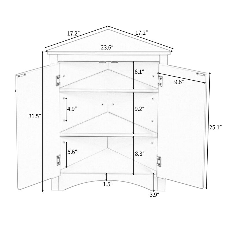 Adjustable Shelf Bathroom Storage Cabinet