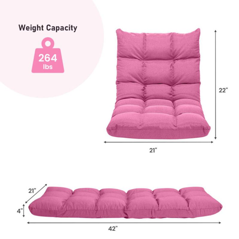 Hivvago 14-Position Adjustable Folding Lazy Gaming Sofa