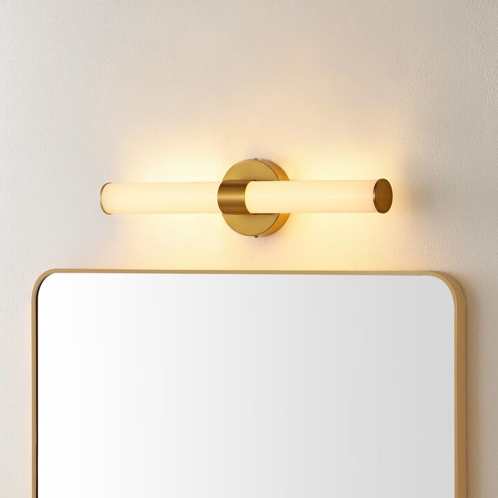 Brooks Industrial Mid Century Iron Integrated LED Vanity Light