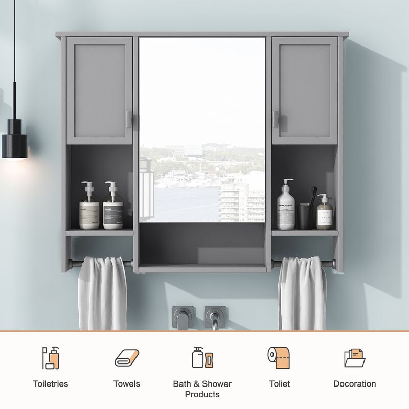 Merax Modern Wall Mounted Bathroom Storage Cabinet