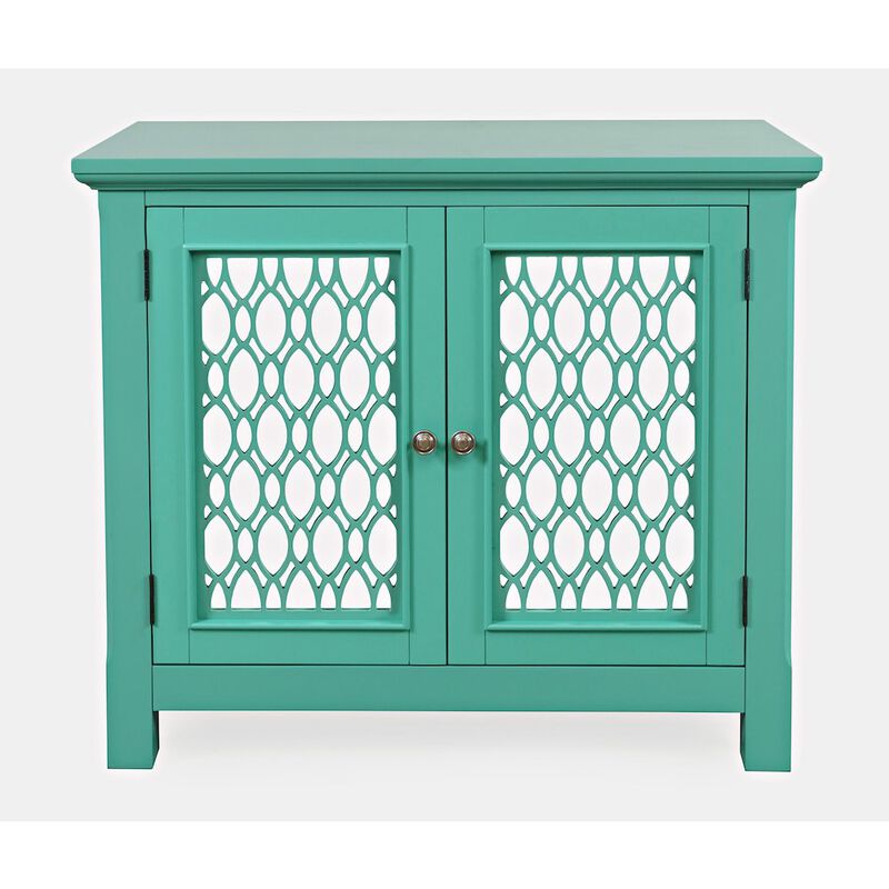 Jofran Isabella 38 Luxury Mirrored Accent Storage Cabinet