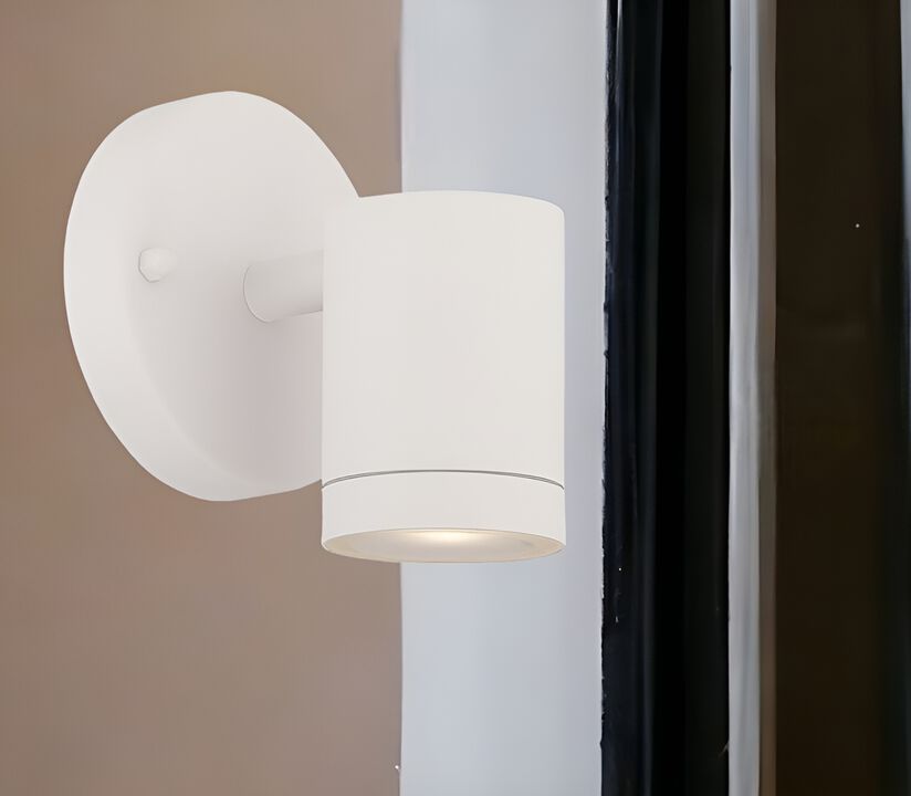 Hivvago White LED One Light Outdoor Can Shape Wall Sconce