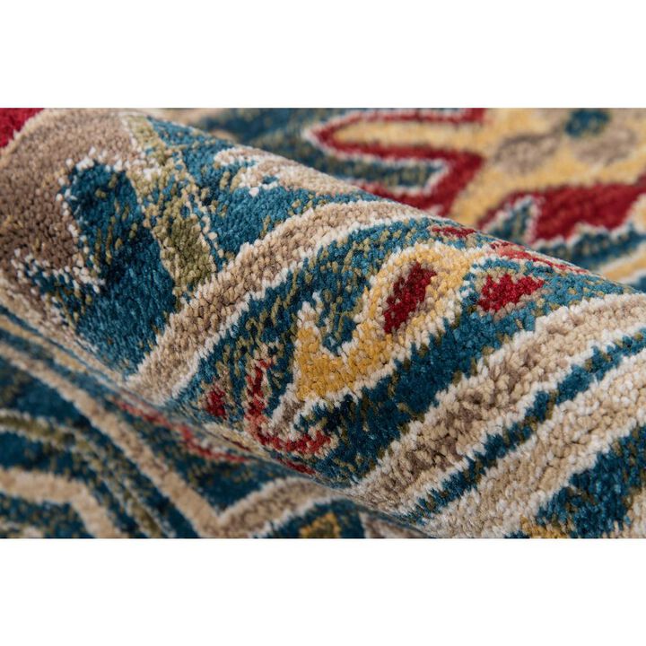Momeni Traditional Rectangle Area Rug, Blue, 5' X 7'5