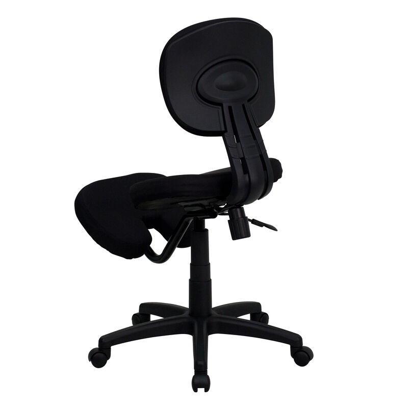 Tatum Mobile Ergonomic Kneeling Posture Task Office Chair with Back in Fabric