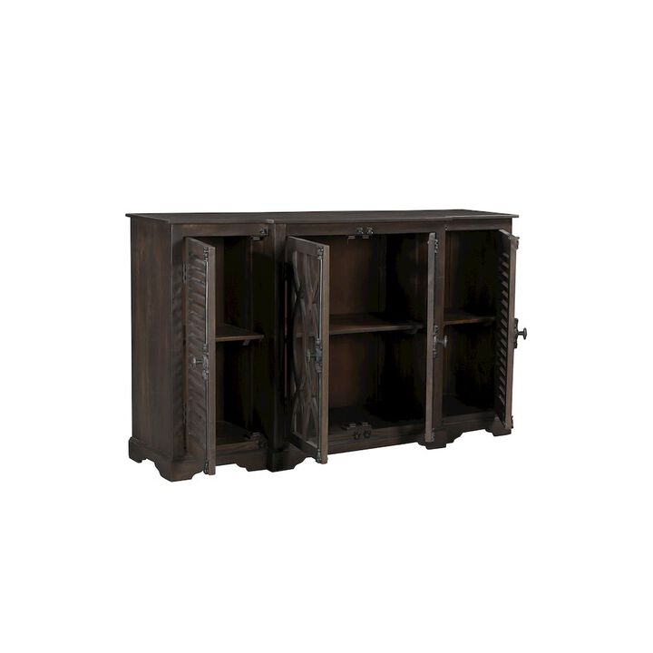 Taran Designs Lennox 4-door Carved Solid Wood Sideboard
