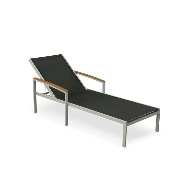Carolina Living Braylee Reclining Chaise Lounge - Black