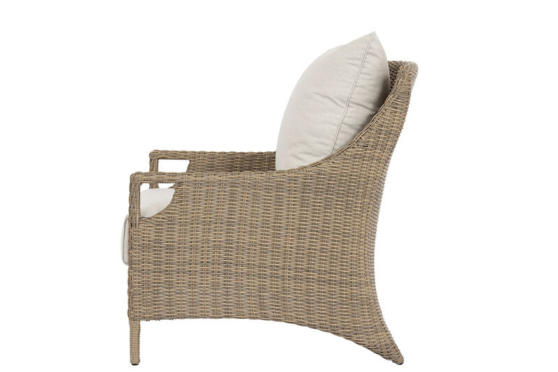 Ibiza Club Chair in Cast Silver, No Welt